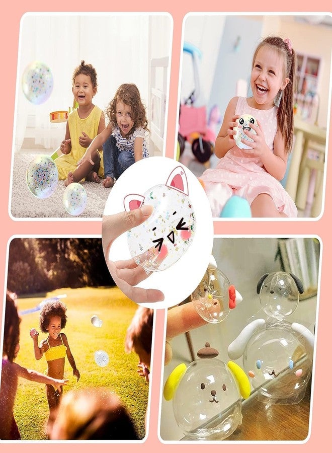 RAMONI مجموعة شريط نانو، شريط نانو ٥ سم × ٣ م، ٢٧ قطعة، مجموعة فقاعات نانو يمكنك صنعها بنفسك، شريط نانو مع رقائق لامعة ونجوم وقشة للبالونات، شريط لاصق مزدوج الجوانب على شكل لبلاب للجدران، مجموعة قابلة لإعادة الاستخدام يمكنك صنعها بنفسك - Image 5